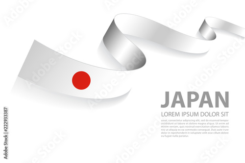 Vector Banner with Japan Flag colors