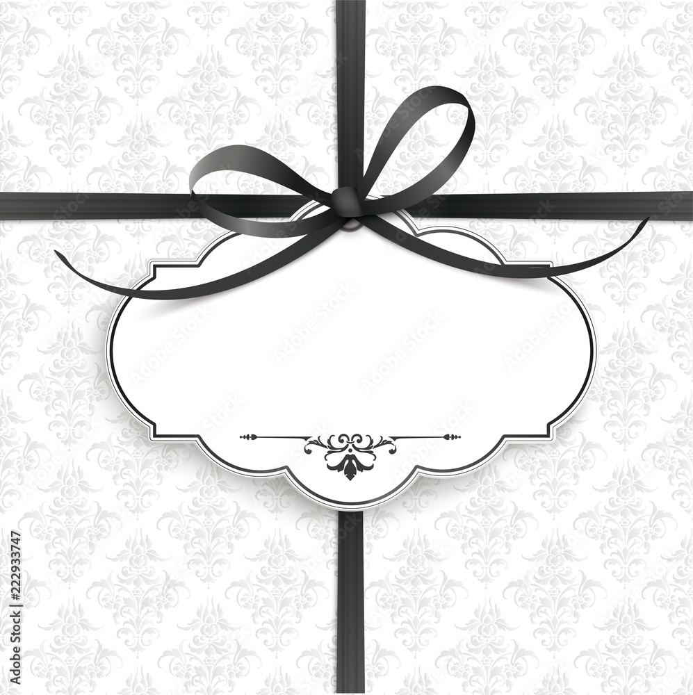 Ornaments Obituary Emblem Black Cross Ribbon Adobe