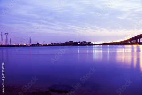 A night view of the city at night