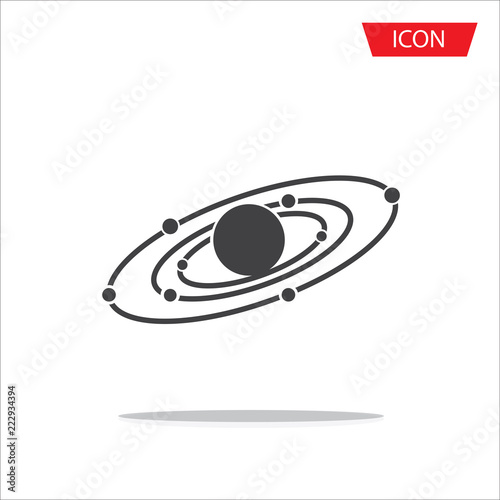 Galaxy icon vector isolated on white background.
