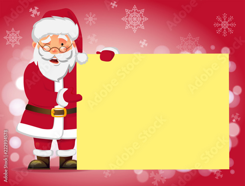 Santa Claus holding banner © Visual Content