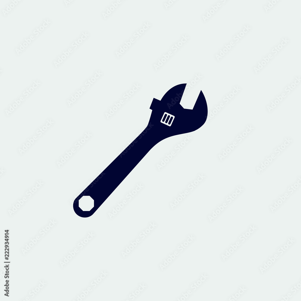 wrench icon, vector illustration. flat icon wrench icon, vector illustration. flat icon