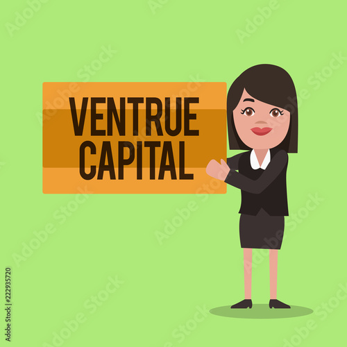 Handwriting text writing Ventrue Capital. Concept meaning financing provided by firms to small early stage ones. photo