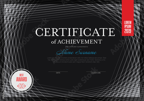 Modern lines certificate template