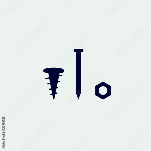 screw icon, vector illustration