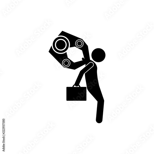 to be fired robotic icon. Element of poor man illustration. Premium quality graphic design icon. Signs and symbols collection icon for websites, web design, mobile app