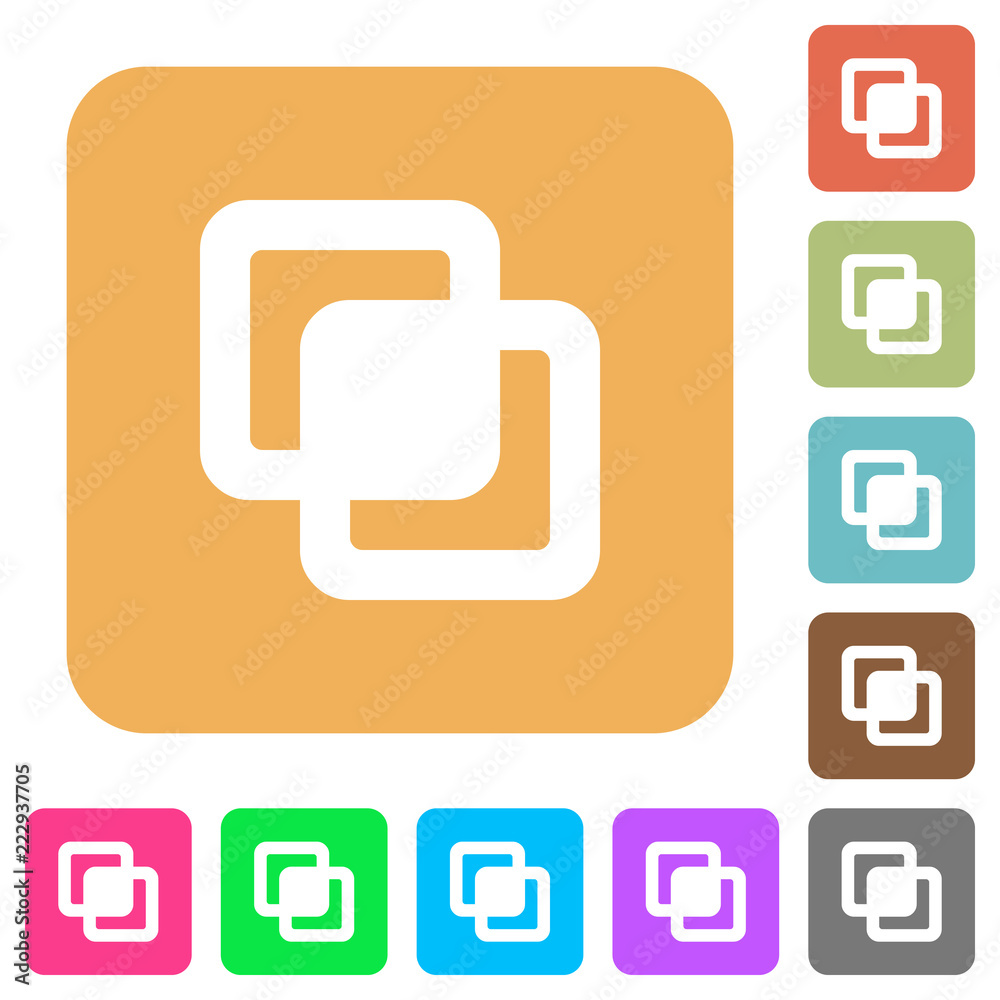 Intersect shapes rounded square flat icons Intersect shapes rounded square flat icons