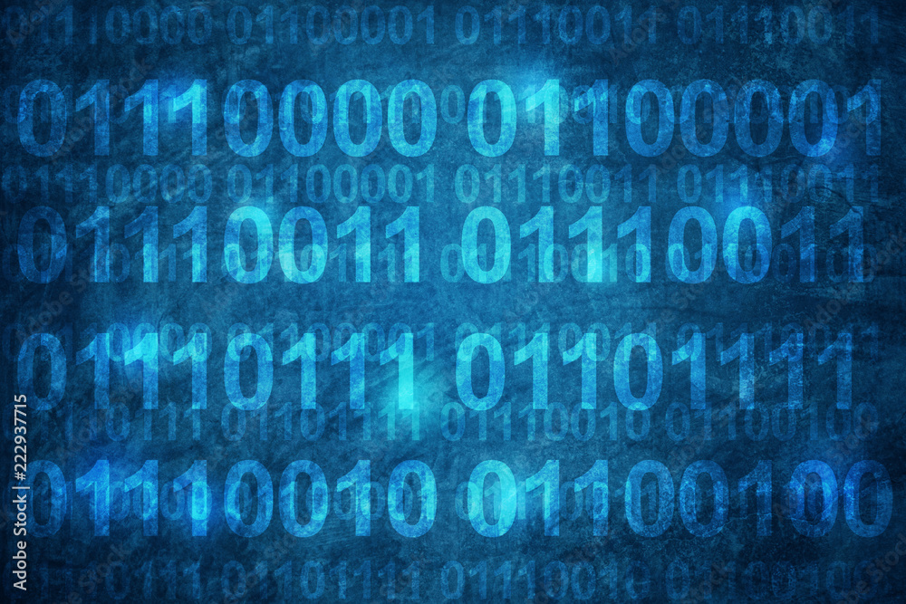 binary code ,mean password, on grunge blue concrete wall abstract Background binary code ,mean password, on grunge blue concrete wall abstract Background