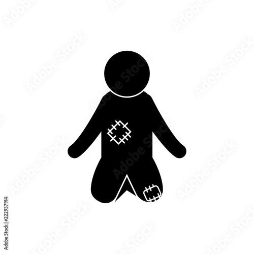 poor child icon. Element of poor man illustration. Premium quality graphic design icon. Signs and symbols collection icon for websites, web design, mobile app