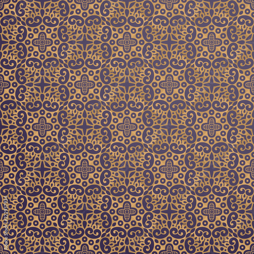 luxury ornamental background in gold color