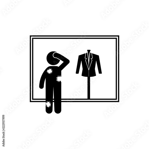 poor man icon. Element of poor man illustration. Premium quality graphic design icon. Signs and symbols collection icon for websites, web design, mobile app