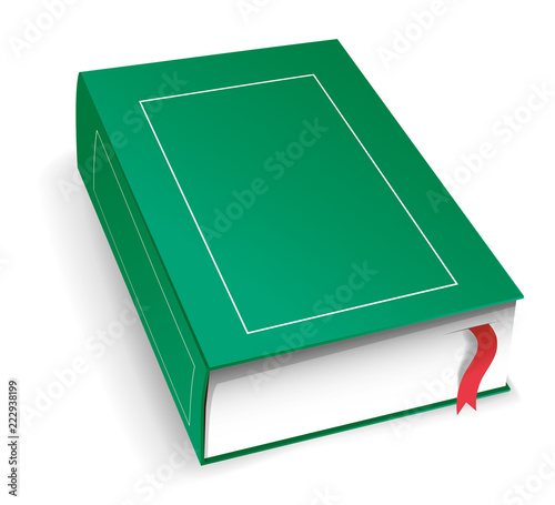 livre vert vierge fermé