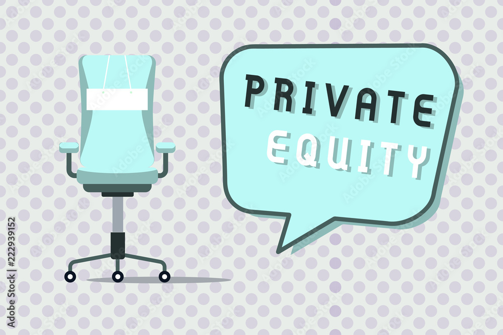 Word writing text Private Equity. Business concept for Capital that is not listed on a public exchange Investments. Word writing text Private Equity. Business concept for Capital that is not listed on a public exchange Investments.