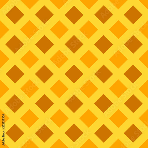 Seamless abstract square pattern background in orange tones - vector illustration