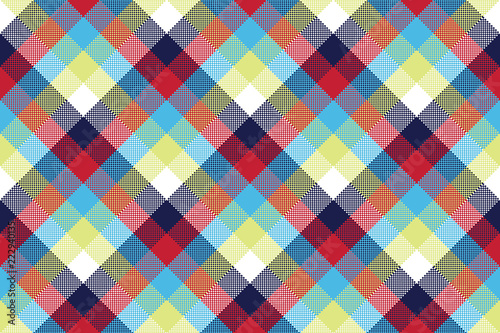 Colored check pixel tablecloth seamless pattern