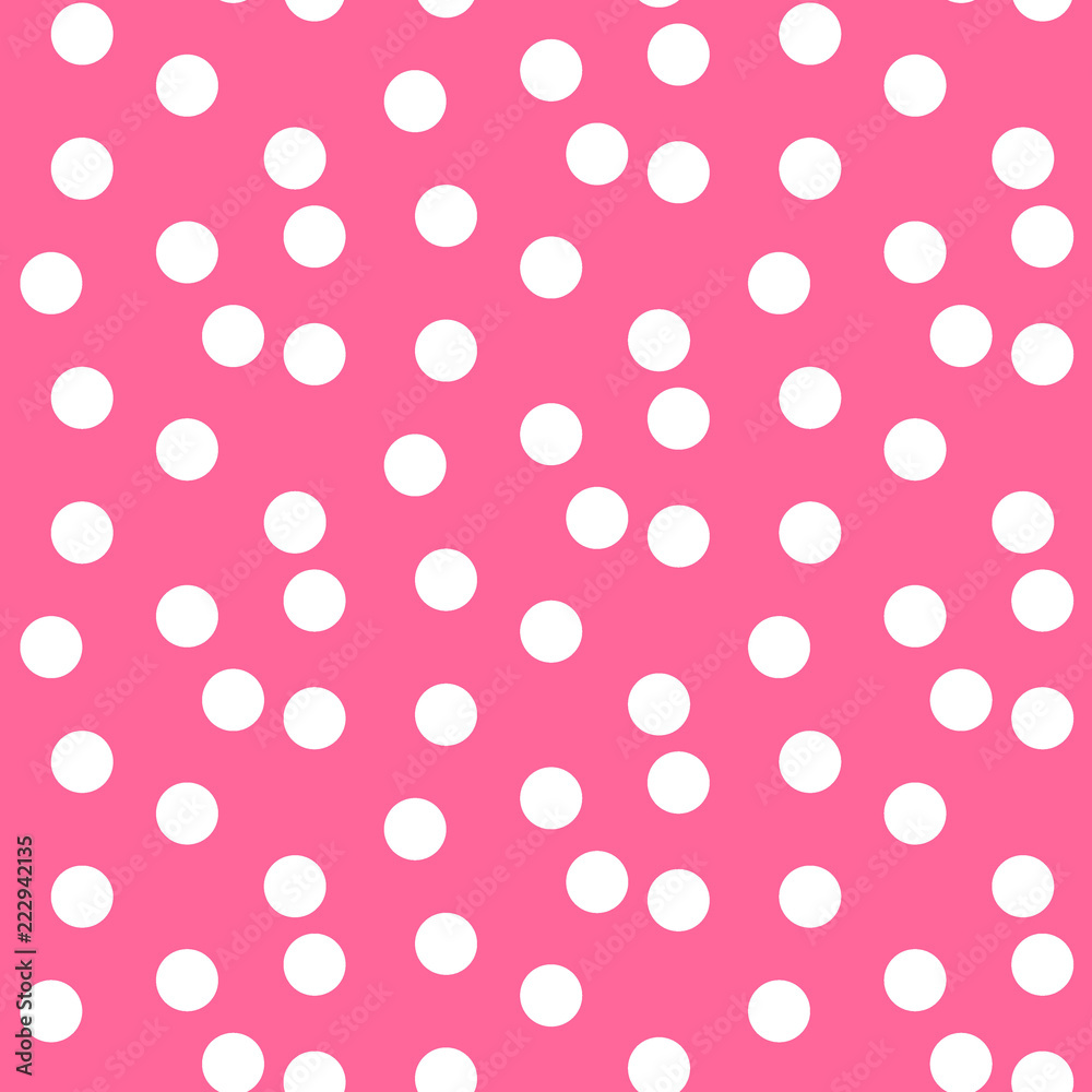 Baby pink background scattered dots polka seamless pattern Baby pink background scattered dots polka seamless pattern