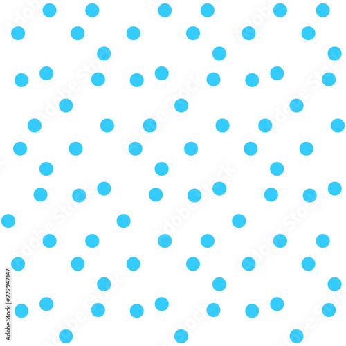 Blue random dots on white background seamless pattern