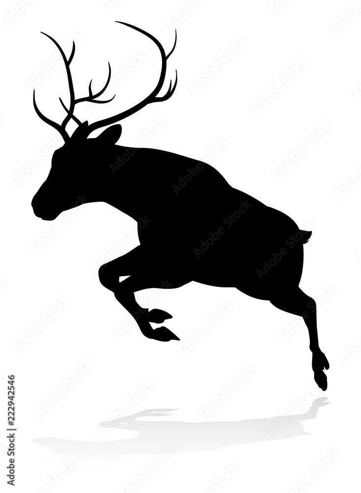 Fototapeta premium High quality animal silhouette of a deer