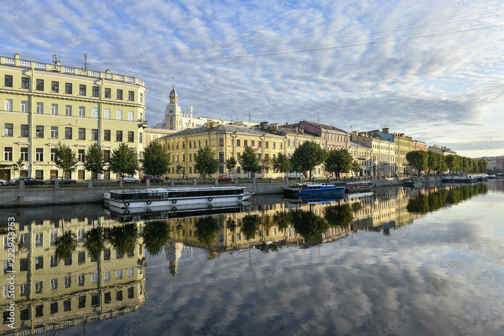 view of Saint Petersburg from river Fontanka