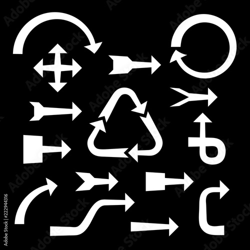 Arrow sign set. Isolated on...