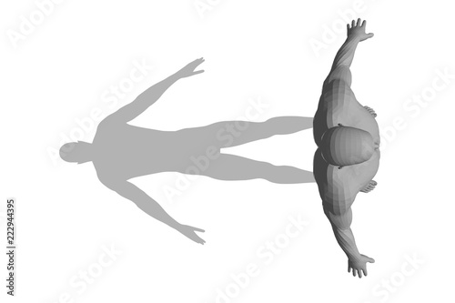 Standing man. Isolated on w...