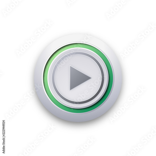 Play video or play media icon button