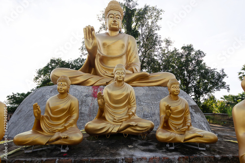 Photography Golden Buddha Statue of the temple of Thailand