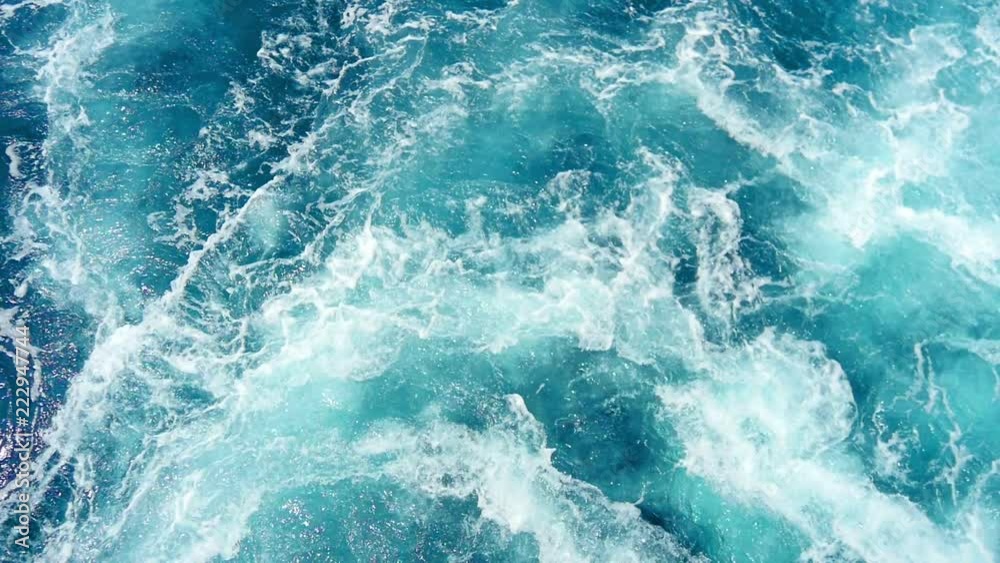 White foaming sea water comming out from ferry boat jet powered engine. Filmed on vacation trip to Croatian island Pasman. White foaming sea water comming out from ferry boat jet powered engine. Filmed on vacation trip to Croatian island Pasman.