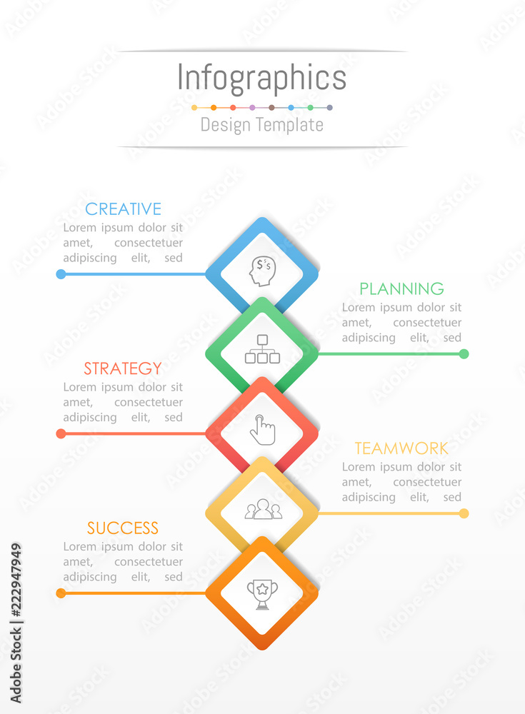 Infographic design elements for your business data with 5 options, parts, steps, timelines or processes. Vector Illustration. Infographic design elements for your business data with 5 options, parts, steps, timelines or processes. Vector Illustration.