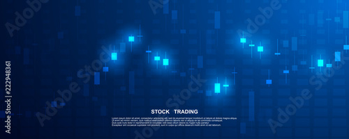 Finance statistics and data Analytics. Stock exchange market, investment, finance and trading. Trading platform. Perfect for web design, banner and presentation. Vector illustration.
