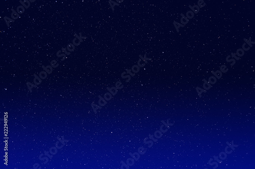 Milky Way stars photographed with wide lens and camera. 2D render / illustration.