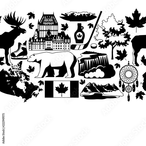 Canada seamless pattern.