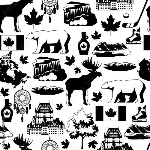 Canada seamless pattern.