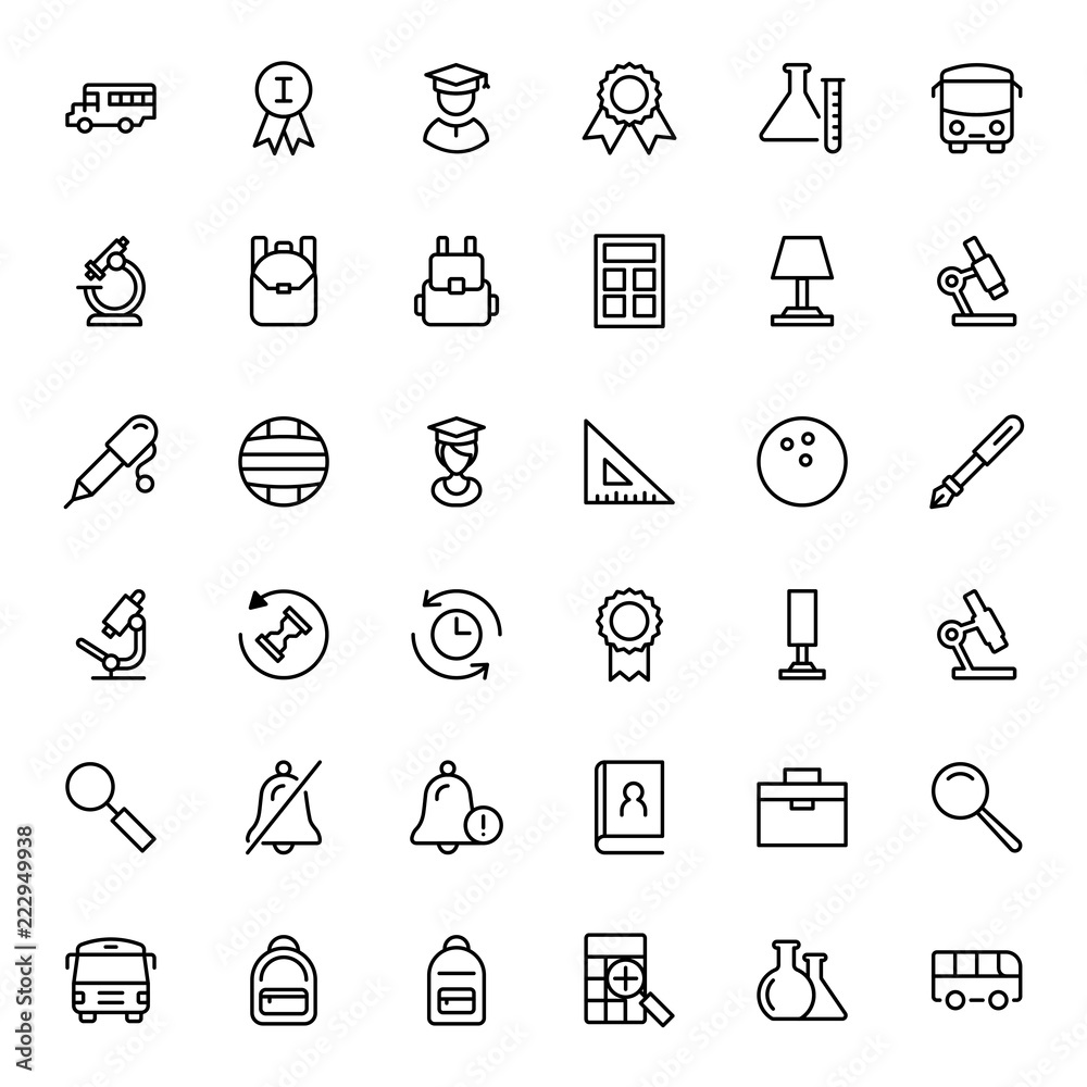 Fototapeta premium Flat icon set