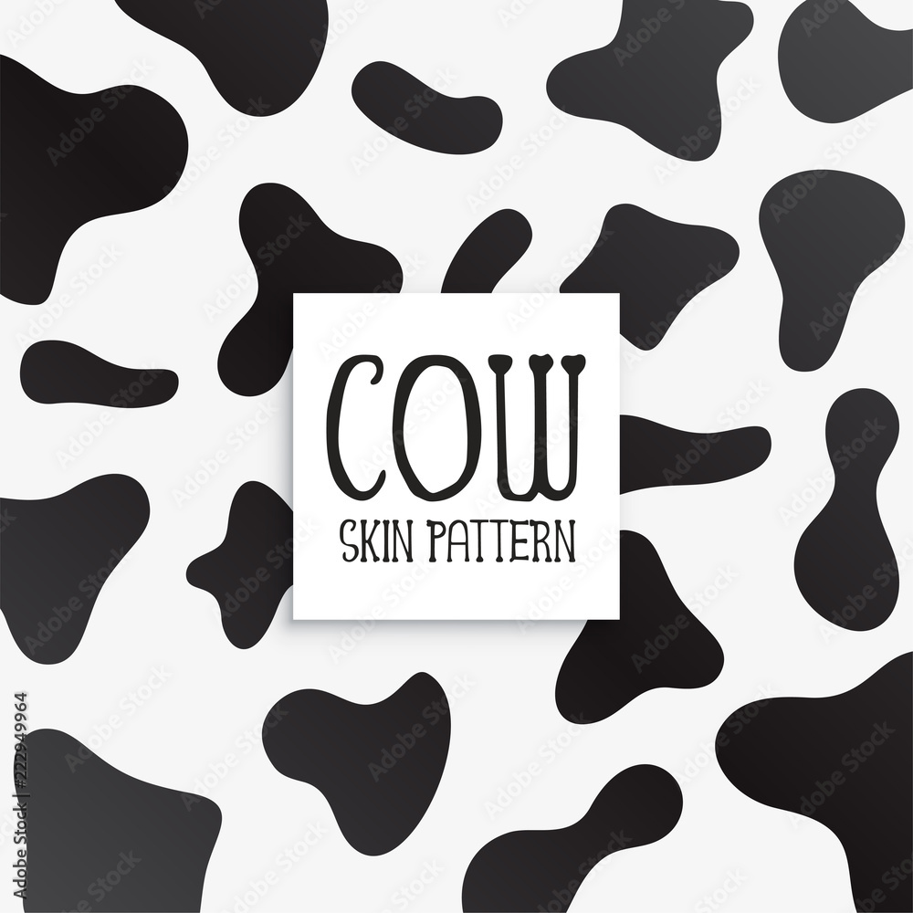 cow skin texture black and white print marks