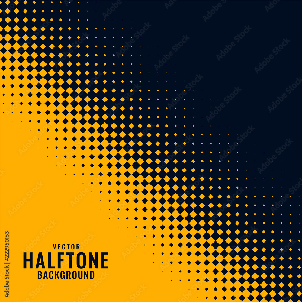 yellow and black haltone pattern design