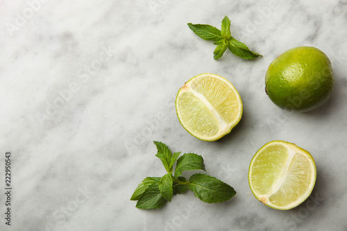 lime with mint