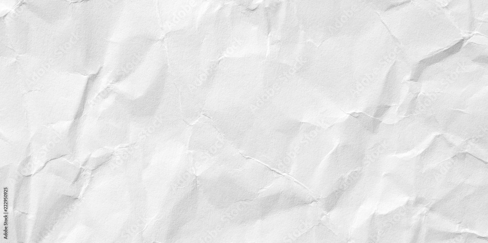 Fototapeta premium The background is white with an old surface, with cracks and kinks. Texture of paper in retro style, crumple.