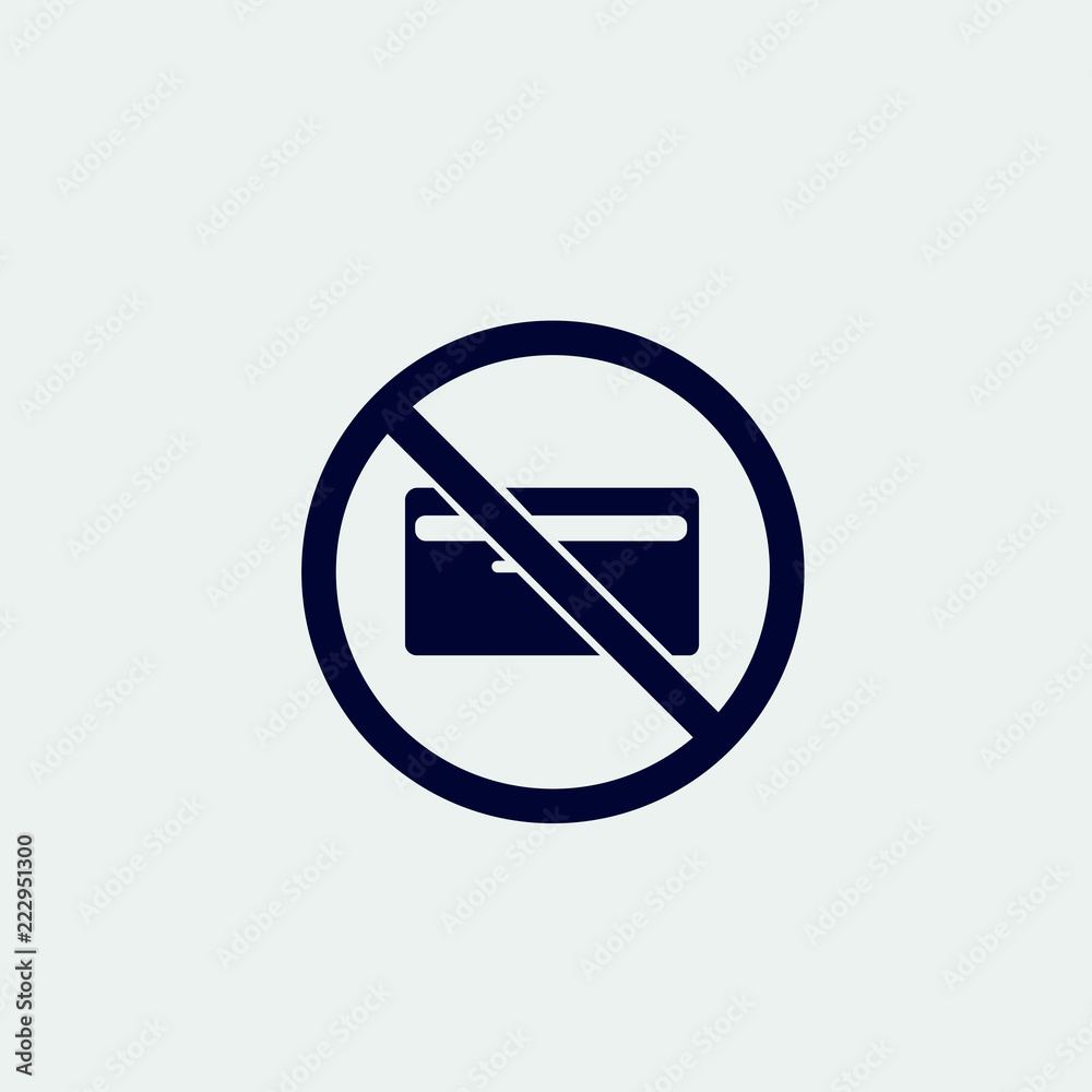 no card icon, vector illustration. flat icon no card icon, vector illustration. flat icon
