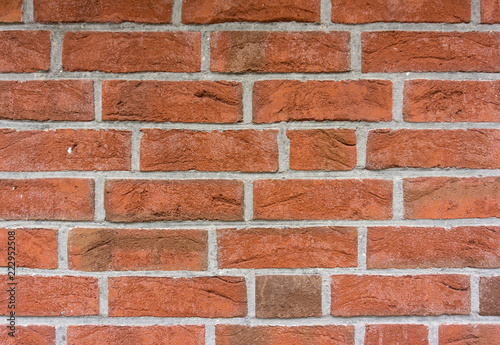 Texture / Background - red brick wall closeup mid distance