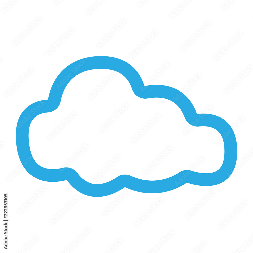 Wetter Icon - Wolkig Wetter Icon - Wolkig