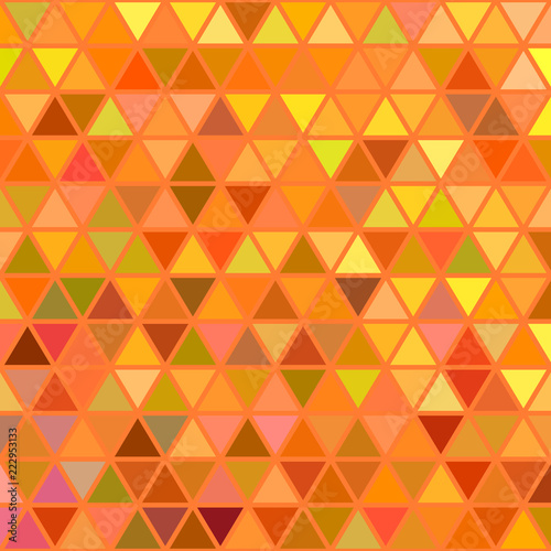 Vector retro irregular triangle grid background template design in orange tones