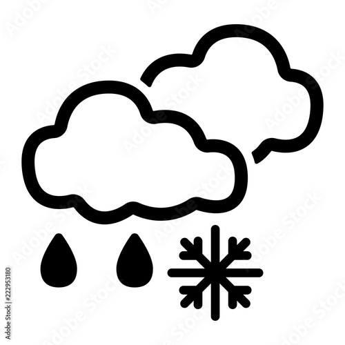 Wetter Icon - Schneeregen