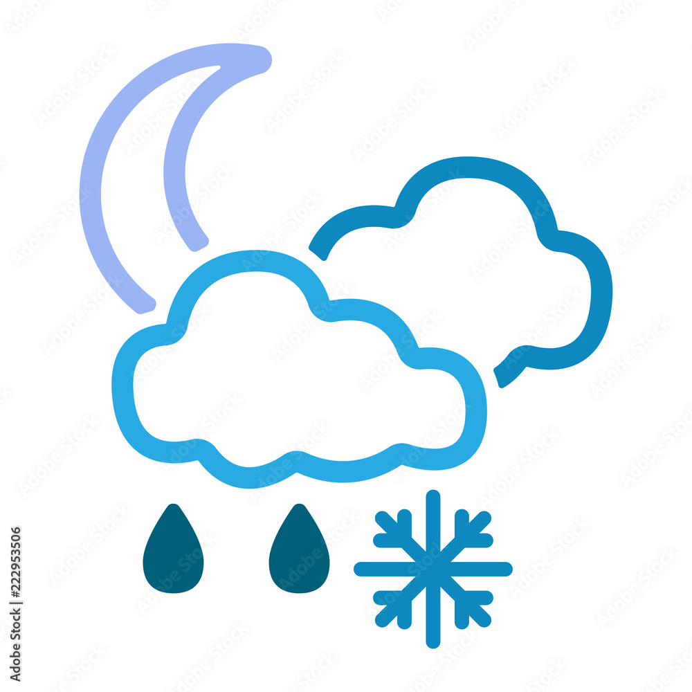 Wetter Icon - Schneeregen Wetter Icon - Schneeregen