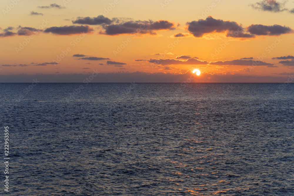 Beautiful sunset over the sea