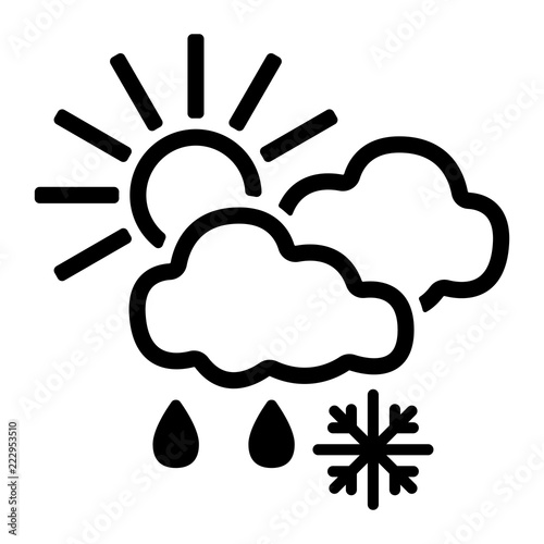 Wetter Icon - Schneeregen