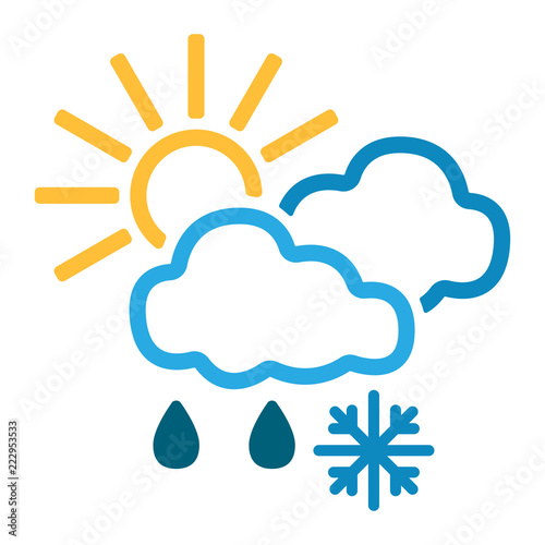 Wetter Icon - Schneeregen