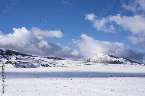 Image of a mountain of Abruzzo covered with snow