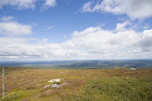 vacker utsikt från svenska fjällen i funäsdalen Kungsleden