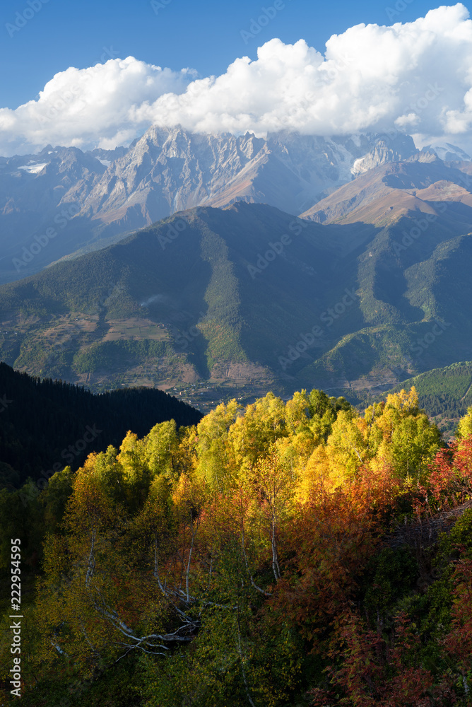 Autumn in the mountains of Zemo Svaneti, Georgia